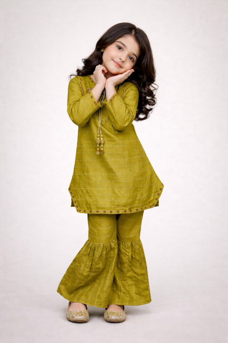 Girls Kurti Gharara Set ( 1 to 4 ) years - Image 3