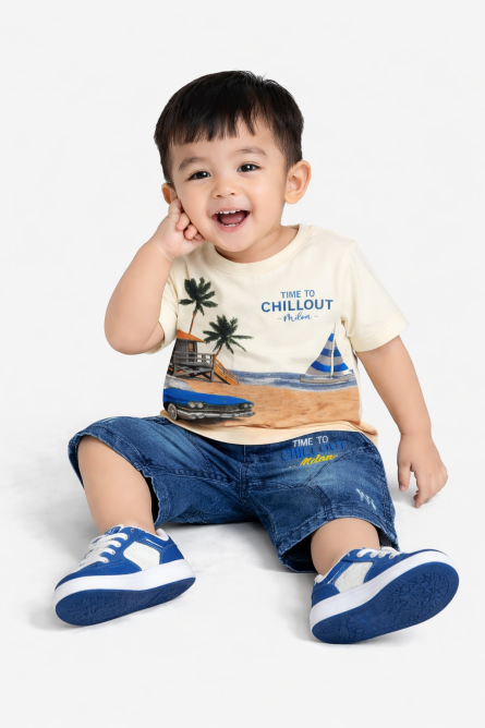 Boys T-Shirt & Shorts Set ( 1 to 4 ) years - Image 3